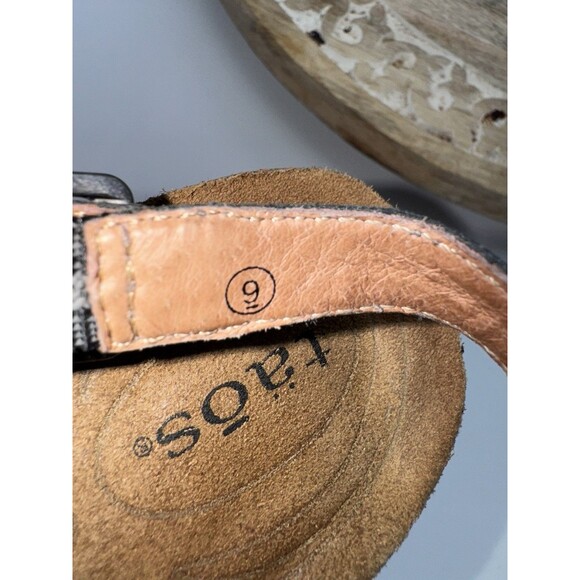 Taos Slinger Graphite  Perforated Leather Slingback Sandals sz 9 40 SLI-848 - Picture 8 of 11